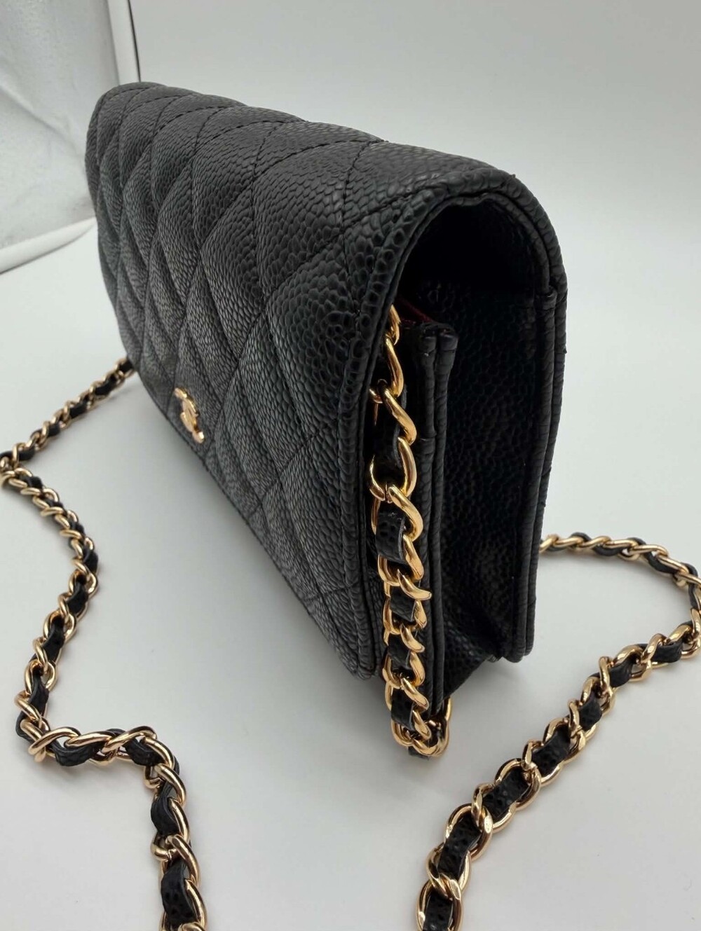 Black Quilted Chain Shoulder Bag